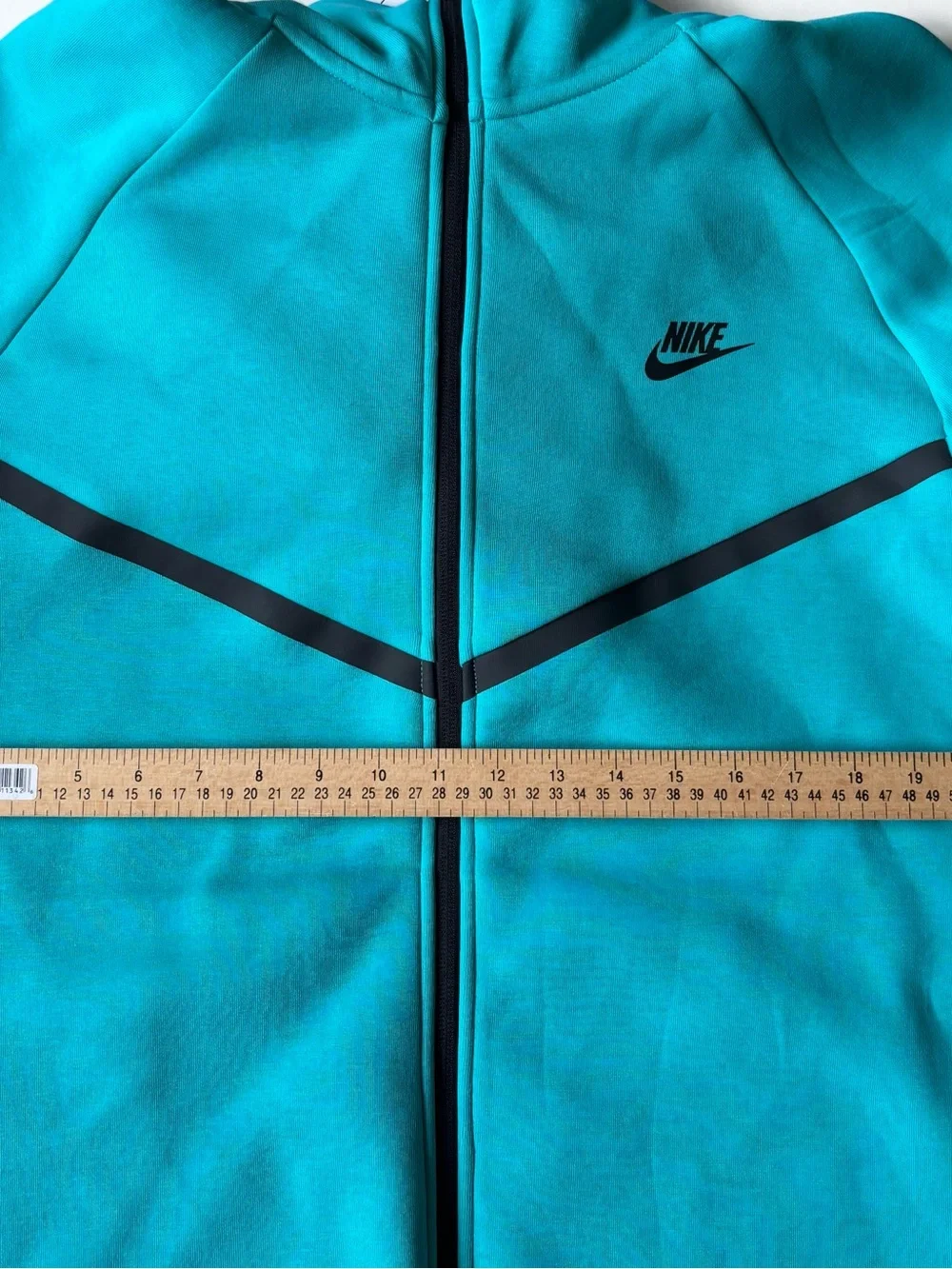 NWT Nike Sportswear Tech Fleece Full Zip Jacket Mens L Turquoise Blue HV0949-345